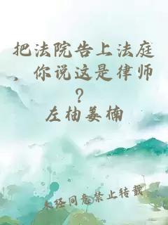 把法院告上法庭，你说这是律师？